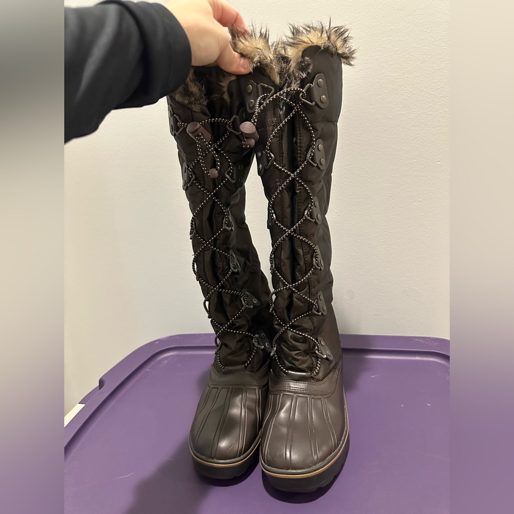 ALDO Brown Knee High Waterproof Snow Boots